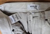 Лот: 24850612. Фото: 2. Кожаные белые брюки Agolde 24р-р... Женская одежда