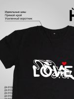 Лот: 19904412. Фото: 3. Футболка с принтом | Love | Подарок... Одежда, обувь, галантерея
