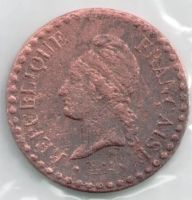 Лот: 14388872. Фото: 2. Франция 1 сантим 1848 (с4-4). Монеты