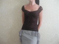 Лот: 505070. Фото: 3. Юбка с шифоновыми оборками MODIS... Одежда, обувь, галантерея