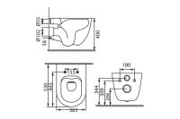 Лот: 24894061. Фото: 3. Унитаз подвесной Hoff Reality. Строительство и ремонт