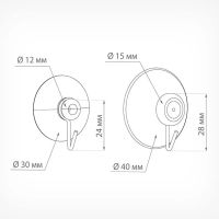 Лот: 21359228. Фото: 4. Присоска силиконовая с металлическим... Красноярск