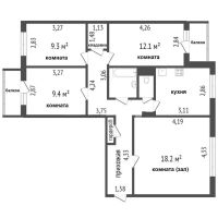 Лот: 18024607. Фото: 2. 4-к. квартира, 80 м², 7/9 эт... Продажа