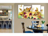 Лот: 15481534. Фото: 2. Модульная картина Бабочки на орхидеях... Картины, панно