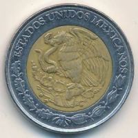 Лот: 9677633. Фото: 2. Мексика - 5 новых песо 1993 год... Монеты