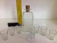 Лот: 8604594. Фото: 3. Штоф графин +стопочки. Домашний быт