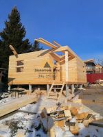 Лот: 16972969. Фото: 2. Дом 6х8 из бруса 150х180 на свайном... Срубы и конструкции