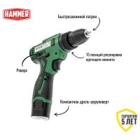 Лот: 20287504. Фото: 2. Шуруповерт аккумуляторный Hammer... Инструмент и расходные