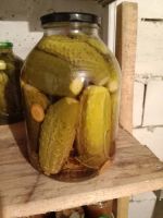 Лот: 25070516. Фото: 2. Домашние заготовки, огурцы с кабачком-3... Продукты
