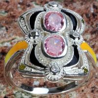 Лот: 763860. Фото: 2. Впечатляющее колечко с нежными... Ювелирные изделия, бижутерия, часы