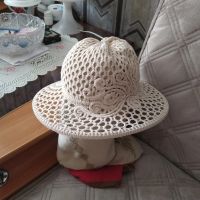 Лот: 19242792. Фото: 2. Шляпа ажурная с полями 100%хлопок... Женская одежда