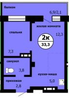 Лот: 21251501. Фото: 2. Продам квартиру в новом доме. Продажа