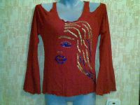 Лот: 3778380. Фото: 2. нарядная красная блузка с паетками... Одежда и аксессуары
