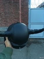 Лот: 9529951. Фото: 2. Шлем, каска, гермак . С рогами... Оснащение, оборудование, аксессуары