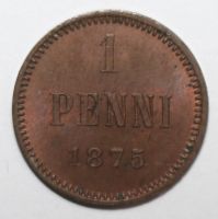 Лот: 17363304. Фото: 3. 1 пенни 1875 год. Коллекционирование, моделизм