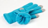 Лот: 5014087. Фото: 2. Сенсорные перчатки, цвет голубой. Аксессуары