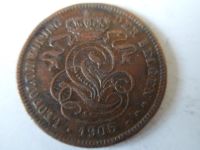 Лот: 5438380. Фото: 2. Бельгия 2 цент 1905. Монеты