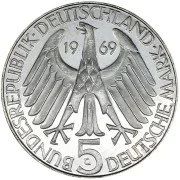 Лот: 12730067. Фото: 2. 5 Марок 1969. Германия. Теодор... Монеты