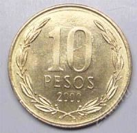Лот: 1583075. Фото: 2. Чили. 10 песо 2000г. Монеты