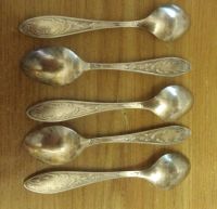 Лот: 16833631. Фото: 2. СССР Набор 5шт - кофейные ложки... Посуда, кухонная утварь