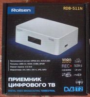 Лот: 4303928. Фото: 2. DVB-T2 приемник цифрового ТВ Rolsen... ТВ и видео