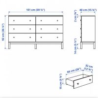 Лот: 19893583. Фото: 5. Комод 6 ящиков новый, сосна IKEA...