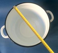 Лот: 5804960. Фото: 10. Кастрюля 8 л эмалированная белая...