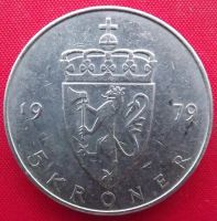 Лот: 2936489. Фото: 2. (№2970/LK) 5 крон 1979 (Норвегия... Монеты