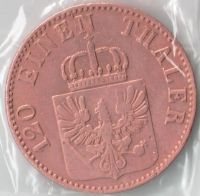 Лот: 14480815. Фото: 2. Германия Пруссия 3 пфеннига 1865... Монеты