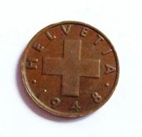 Лот: 25810243. Фото: 2. Швейцария 2 раппена 1948 первый... Монеты