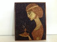 Лот: 12671111. Фото: 5. Настенная плакетка картина девушка...