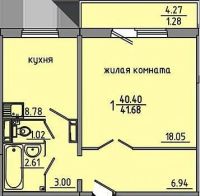 Лот: 11264120. Фото: 2. Покровскиий 6а 41.05.кв 5322. Продажа