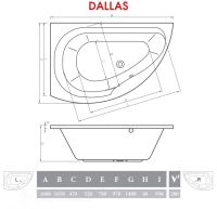 Лот: 8622378. Фото: 2. Ванна акриловая Alpen Dallas 160х105... Сантехника, водопровод