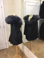 Лот: 9057926. Фото: 5. Чёрная норковая шуба с чернобурой...