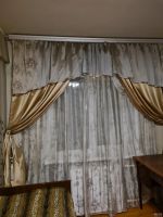 Лот: 18331925. Фото: 2. Комплект из тюли и штор с ламбрекеном. Домашний текстиль