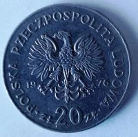 Лот: 20505312. Фото: 2. 20 злотых 1976 год. Польша .Марсель... Монеты