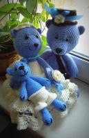 Лот: 11388260. Фото: 7. Свадебные мишки амигуруми