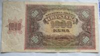 Лот: 13784611. Фото: 2. 1000 кун 1941 Хорватия усташи. Банкноты