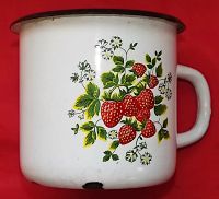 Лот: 21588503. Фото: 2. (№4717-И-079/LXIII) кружка эмалированная... Посуда, кухонная утварь