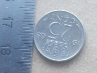 Лот: 15859800. Фото: 4. Монета 25 цент Нидерланды 1968... Красноярск