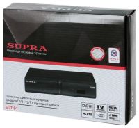 Лот: 12048253. Фото: 3. Цифровая ТВ приставка SUPRA SDT-91. Бытовая техника