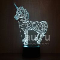 Лот: 1768314. Фото: 4. Ночник светильник 3d Единорог... Красноярск