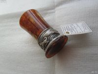 Лот: 17619784. Фото: 2. серебро Стопка "охота" из янтаря... Ювелирные изделия, бижутерия, часы