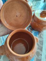Лот: 23283286. Фото: 2. Горшочки глинянные, 3 шт. Посуда, кухонная утварь