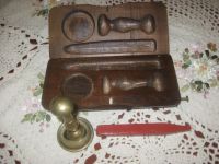 Лот: 6655597. Фото: 5. Набор для сургучной печати бронза...