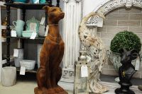 Лот: 7144827. Фото: 2. Статуэтка собаки, полистоун, размеры... Живопись, скульптура, фото