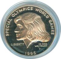 Лот: 9409868. Фото: 2. 1995 г. США. 1 доллар. Паралимпийские... Монеты
