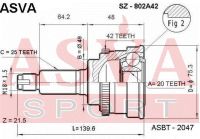 Лот: 16785459. Фото: 2. шрус наружный передний Suzuki... Автозапчасти