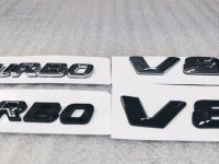 Лот: 12630900. Фото: 4. Шильдик на крылья V8 Biturbo хром... Красноярск