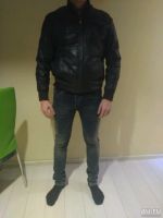 Лот: 10350452. Фото: 2. Куртка кожаная мужская 48-50. Мужская одежда